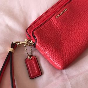 Red Coach Wristlet
